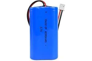 PHILLEQU 3.7V 4000mAh Li-ion Battery Pack 18650 * 2 Cell RC Replacement Rechargeable Battery Pack for Cars Airplane DIY, Fishing lights,Doorbell,Handheld Fan, Radio, Speakers, etc.
