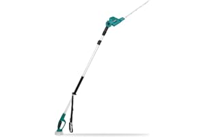 VONROC Cortasetos telescópico 20V (sin batería ni cargador rápido) - Cuchilla inclinable - Pértiga extensible (200-260 cm)
