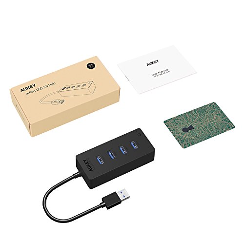 AUKEY USB 3.0 HUB 4 Port Schwarz für Apple MacBook, MacBook Air, MacBook Pro, Mac Mini, iMac, MacPro, Windows Laptops und Ultrabooks, sowie PCs und weiteren USB 3.0 kompatiblen Geräten - 7