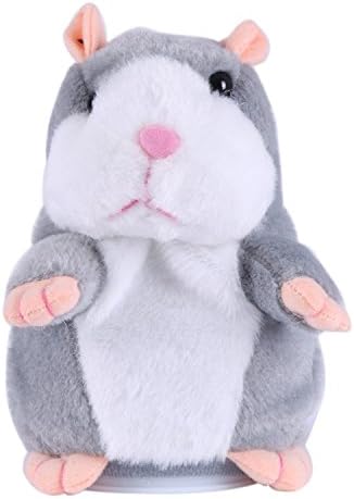Talking Hamster Repeats What You Say Plush Animal Toy Electronic Pet Talking Plush Interactive Buddy Mouse for Child Kids Girl Boy Early Learning Party Toys