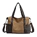 Produktbild FANGDADAN Umhängetaschen,Schultertasche,Handtasche,Frauen Canvas Retro Mode Große Kapazität Cross-Body Beutel,Weiblichen Messenger Bag Multi-Funktion Pendler Pauschalreisen Tote Braun