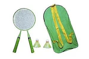 Xcube Badminton Racket for Kids - Baby Badminton Aluminium Toy Set for Children with Multicolour Shuttlecocks and Backpack