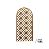 - Realizado en madera Papillon 8043005 - Juego de Paneles Celosia Arco Madera 180x90 cm (3 piezas)
