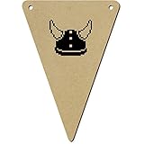 Dos agujeros pre-cortados Azeeda 5 x 140mm \'Casco Vikingo\' Banderines / Banderas (BN00050069)