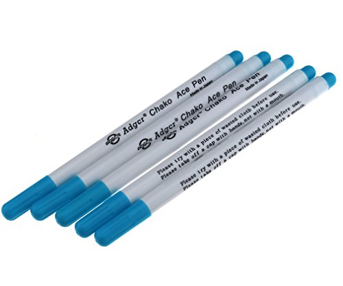 12x Markierstift für TextilienTrickmarker wasserlöslich selbstlöschend rosa blau - 5