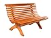 Produktbild Ambientehome Bank, Massivholz 3er Parkbank Sorpesee Gartenbank 140 cm, braun, 140x72.5x87 cm, 90679