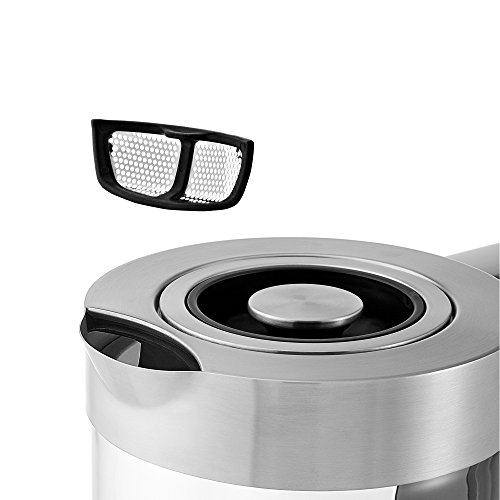 WMF LONO Tee- und Wasserkocher 2-in-1, variable Temperatureinstellung, 1,7 l Wasser und 1,4 l Tee, 3000 W, Schott Duran Glas, cromargan matt/silber - 4