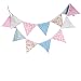 Produktbild Milopon Wimpel Girlande Dreieck Wimpelkette Banner Party Deko Fahne aus Baumwolle für Hochzeit Geburtstagsparty 3.2 Lang