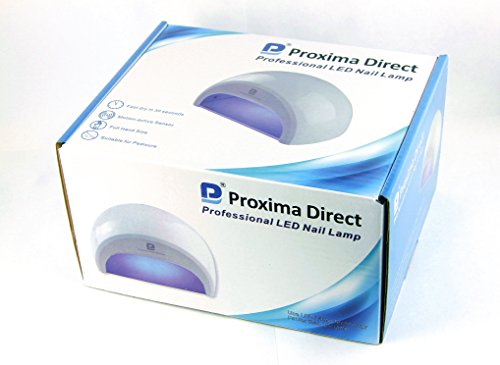 Proxima Direct® 12W weiße LED-Nagel-Trockner-Lampe Manikürkunst für Schellack Nagellack mit Auto 30s Sensor + Nagelhautschieber und fusselfreies Wischen - 4