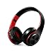 Produktbild Hi-F-Stereo-Ohrhörer, Bluetooth-Kopfhörer, FM und Unterstützung SD-Karte mit Mikrofon für Xiaomi iPhone Sumsamg Tablet schwarz/rot