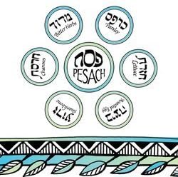 Passover Disposable Party Lunch Napkins Seder Plate Design (16 napkins)