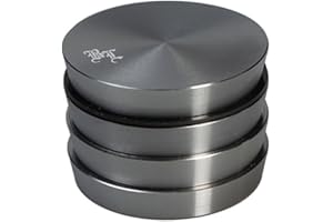 PatchouliWorld Black Leaf Design Tritatutto, 4 pezzi, diametro 55 mm, altezza 40 mm