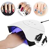 【Más rápido】Cuenta de doble fuente de luz de 36 vatios, seca tu gel de esmalte de uñas súper rápido y puede curar todo tipo de geles de uñas UV y LED, por ejemplo.