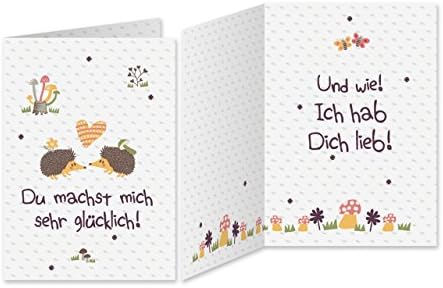 Sheepworld, Greeting Card, Animal Love &amp; Co – 77342 – Grüsse No. 43, du machst mich glücklich. Complete with Envelope