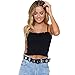 Produktbild LeeY Damen Tanktop Sexy Lässige Bluse Frauen Sexy Neckholder Ärmellos Camis Trägertop Casual Sleeveless T-Shirt Einfarbig Stricken Weste Sommertop Schulterfreies Oberteil Beach Top (Schwarz, S)