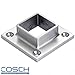 Produktbild CROSO Wand- und Bodenflansch für 40x40 mm Vierkantrohr | Edelstahl V4A | 1 Stück