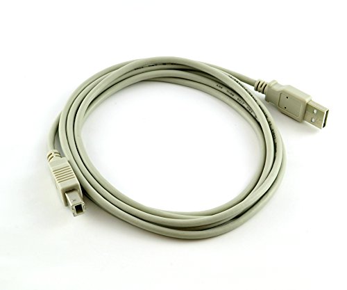 RHOMBUTECH® – 10m Premium USB 2.0 Hi-Speed Kabel A/B, Druckerkabel/Verbindungskabel, USB A-Stecker auf USB B-Stecker, hochwertige Verarbeitung, doppelt geschirmt für passgenaue Steckverbindung (10m, grau) - 4