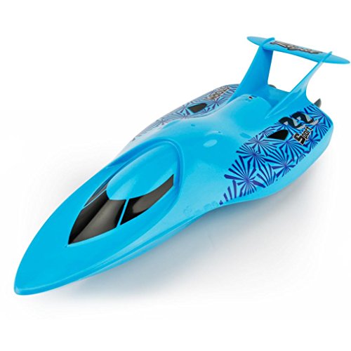 DAYLIN 33*12.5*6.5 CM Remote Control Boat RC 4CH 2.4G Racing Waterproof Outdoor Toys (blue)