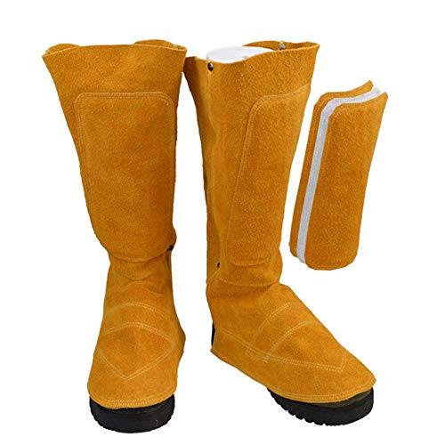 Chaussures de protection de protection des pieds, protection de pied ignifuge, sécurité du cuir de vachette Cuir Souches de soudure pour protecteurs de chaussures de soudeur