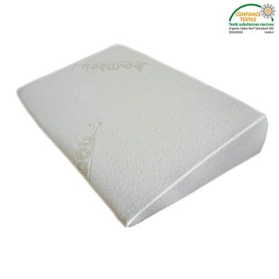 Kadolis Plan Incliné Bambou Déhoussable pour Lit 60 x 120 cm Blanc