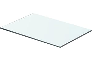 Tidyard Shelf Panel Glass Clear Multiple Sizes Toughened Strong and Durable for Shower Bath as Brackets 40x20 cm