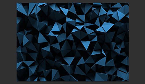 FOTOTAPETE 350×245 cm – VLIES TAPETE PREMIUM – PROFI QUALITÄT – 3 Farben zur Auswahl – Top moderne Wanddeko – Wandbilder XXL – Riesen Wandbild – Top Design Tapete – Neue exklusive Edition mit noch besser Druckauflösung – Deutsches Premium Vlies – 3D optisch schwarz dunkelblau f-C-0113-a-d - 4