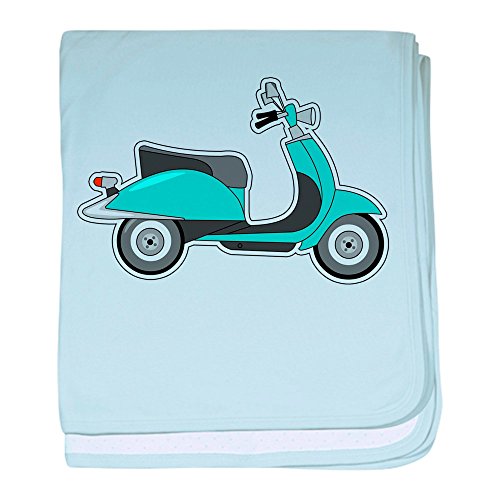 CafePress - Cute Retro Scooter Blue baby blanket - Baby Blanket, Super Soft Newborn Swaddle
