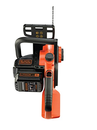 Black+Decker 36V Li-Ion Akku-Kettensäge, Motorsäge, 30cm langes Schwert, 230mm max. Durchmesser, inkl. Li-Ion Akku und Ladegerät, GKC3630L20, schwarz orange - 3