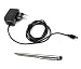 Produktbild Micro-USB-Ladegerät und Eingabestift Silber mit integriertem Kuli für Huawei Honor 5X/5C + P8 + P8 max + P8 Lite | Motorola Moto G5 (Plus) + G5 S (Plus) | Lenovo K6 (Power/Note) Smartphones