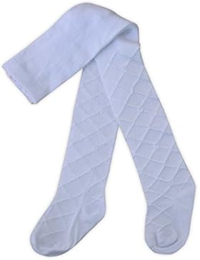 Festliche Soft Touch Strumpfhose im Diamant-Muster für Neugeborene Mädchen bis 24 Monate