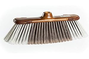 EFASE Escobón Visón Lujo con cantoneras Salva-Muebles. Cerdas Suaves y Rosca Universal 22 mm.