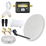 HB-DIGITAL Sat-Komplett-Set: Mini Sat Anlage 40cm Schüssel...