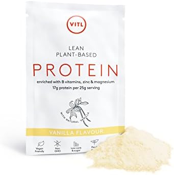 VITL Pea &amp; Hemp Protein Superblend, Handy 25g Sachet. Plant-Based Protein Enriched With Essential Vitamins. Vegan (Vanilla)