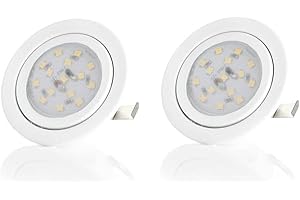 Sweet Led Design Plat Spot LED encastrable Ultra Plat | Applique encastrables Meubles – | 230 V | Lot de 2- blanc - 6500 k blanc froid