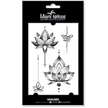 Healifty 8 Feuilles Tatouage Temporaire Rose Pivoine Fleur