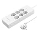 Produktbild ORICO 6-fach Steckdosenleiste Überspannungsschutz mit 5 USB-Anschlüssen 5V 8A Ladegerät für iPhone iPad Samsung Galaxy - Weiß