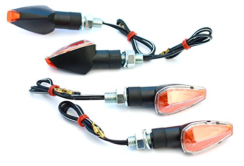 E-geprüfte und zugelassene Honda M10 CBR 125 CBR125 CBR 125 R CBR125 R paarweise Blinker in schwarzer Optik von TW-Moto - 
