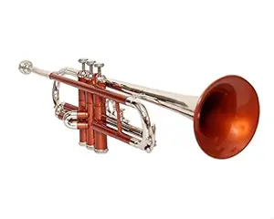 SM sai Musical 7c Trumpet brass orange and silver with bag