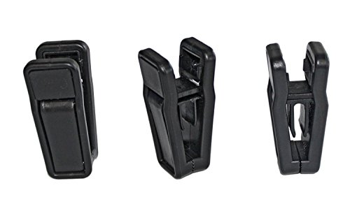 Aeeque® 20 Stück Robust Slim Schwarz Klammer Kunststoff Clips für Bekleidung / Hose / Kleid / Socken / Unterwäsche , Set of 20 - 6