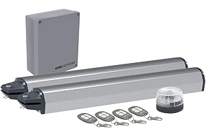SCS Sentinel - MVE0101 - Motorisation Portail Battant Vis sans Fin 12V - Moteur Électrique avec 4 Télécommandes - Feu Clignotant - OneGate 1 Family