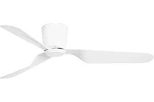FARO BARCELONA 33471N - PEMBA Ventilateur de plafond blanche sans lumière avec moteur DC 3 pales réversibles