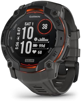 Garmin Instinct 3, 50mm, Smartwatch GPS Ultra Resistente, Black & Charcoal