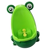 Klein Kind Junge Kind Toilette Frosch Töpfchen Urinal Aufstehen Pee Training