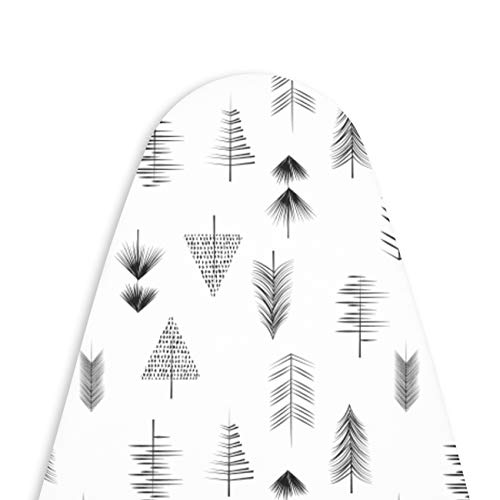 Encasa Homes Cubierta Tabla de Planchar con Almohadilla de Fieltro 3 mm, cordón de tracción (Encaja estándar Grandes (122 x 38 cm) Resistente al Calor, abrasión y Manchas, Impresa - Flecha Negra