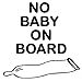 Produktbild Kein Baby An Bord Benutzte Kondom-Auto-Aufkleber-Zusätze 2Ps 12.7 * 12.7Cm