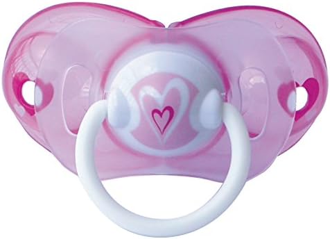 Elemed Latex Smart Pacifier, 6 Plus Months, Cherry Shape, Rose Heart