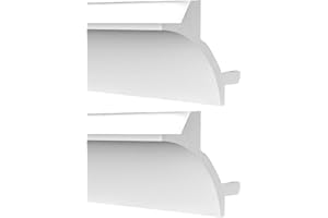 GARENERGIE Led Mall Home Profilo in Duropolimero per Strisce Strip Led da Soffitto | Pannello Verniciabile per Illuminazione Soffusa Greche Decorative (2 Pezzi - 100x9x9 cm)