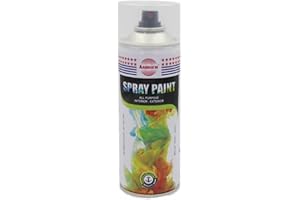 Hasanat Essentials Asmaco Spray Paint Quick Drying Smooth High Gloss Interior Exterior Wood Plastic Metal Automotive Non fading 400ML (Clear lacquer)