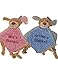 Personalised Comforter, Babies Comfort Blanket, Embroidered Blankie, Boys Blanket, Girls Blanket, Blankie, Teddy (Blue (Puppies Head))