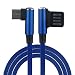 Produktbild Big-Mountain  Geflochtene Nylon Kabel Ladegerät USB Fast Data Charger 90 Grad rechtwinklig Typ-C/Micro Sync (Blau)
